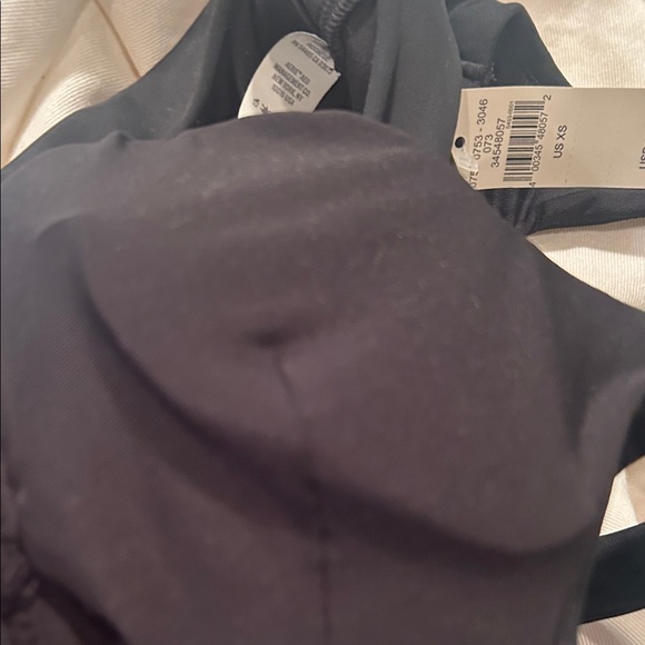 Aerie Classic Black Bikini Top with tie front detail NEW XS - Picture 4 of 8